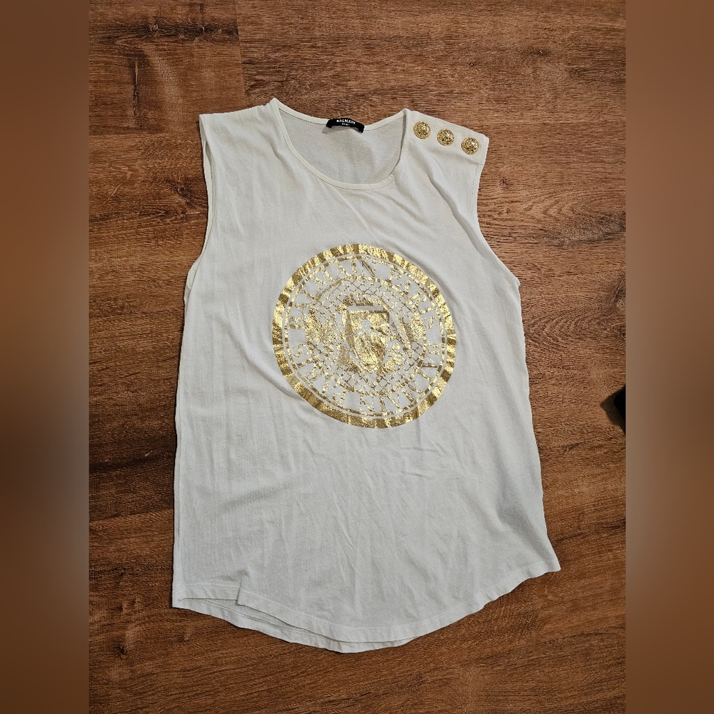 Balmain tank top, size size, white